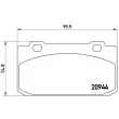 Jeu de 4 plaquettes de frein avant BREMBO P 23 027 - Visuel 2