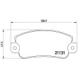 Jeu de 4 plaquettes de frein avant BREMBO P 23 029 - Visuel 2