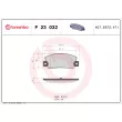 Jeu de 4 plaquettes de frein arrière BREMBO P 23 032 - Visuel 2