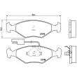 Jeu de 4 plaquettes de frein avant BREMBO P 23 039 - Visuel 2