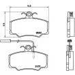 Jeu de 4 plaquettes de frein avant BREMBO P 23 048 - Visuel 2