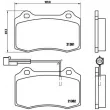 Jeu de 4 plaquettes de frein avant BREMBO P 23 052 - Visuel 2