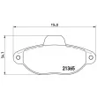 Jeu de 4 plaquettes de frein avant BREMBO P 23 054 - Visuel 2