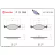 Jeu de 4 plaquettes de frein avant BREMBO P 23 055 - Visuel 2