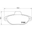 Jeu de 4 plaquettes de frein avant BREMBO P 23 060 - Visuel 2