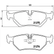 Jeu de 4 plaquettes de frein arrière BREMBO P 23 062 - Visuel 2