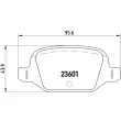 Jeu de 4 plaquettes de frein arrière BREMBO P 23 064 - Visuel 2