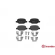 Jeu de 4 plaquettes de frein arrière BREMBO P 23 065 - Visuel 1