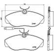 Jeu de 4 plaquettes de frein avant BREMBO P 23 068 - Visuel 2