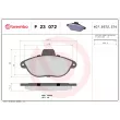 Jeu de 4 plaquettes de frein avant BREMBO P 23 072 - Visuel 2