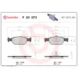 Jeu de 4 plaquettes de frein avant BREMBO P 23 073 - Visuel 2