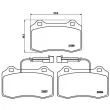 Jeu de 4 plaquettes de frein avant BREMBO P 23 074 - Visuel 2