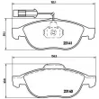 Jeu de 4 plaquettes de frein avant BREMBO P 23 075 - Visuel 2