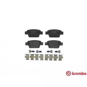 Jeu de 4 plaquettes de frein arrière BREMBO P 23 080