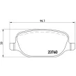 Jeu de 4 plaquettes de frein arrière BREMBO P 23 089 - Visuel 2