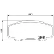 Jeu de 4 plaquettes de frein arrière BREMBO P 23 093 - Visuel 2