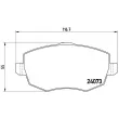 Jeu de 4 plaquettes de frein avant BREMBO P 23 094 - Visuel 2