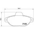 Jeu de 4 plaquettes de frein avant BREMBO P 23 096 - Visuel 2