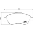 Jeu de 4 plaquettes de frein avant BREMBO P 23 097 - Visuel 2
