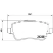 Jeu de 4 plaquettes de frein arrière BREMBO P 23 102 - Visuel 2