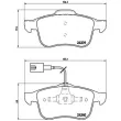 Jeu de 4 plaquettes de frein avant BREMBO P 23 103 - Visuel 2