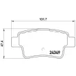 Jeu de 4 plaquettes de frein arrière BREMBO P 23 104 - Visuel 2