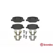 Jeu de 4 plaquettes de frein arrière BREMBO P 23 109 - Visuel 1