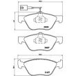 Jeu de 4 plaquettes de frein avant BREMBO P 23 112 - Visuel 2