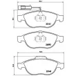 Jeu de 4 plaquettes de frein avant BREMBO P 23 114 - Visuel 2
