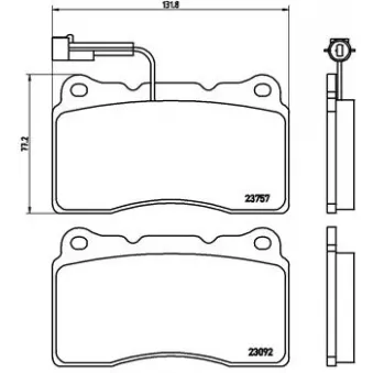 Jeu de 4 plaquettes de frein avant BREMBO P 23 115X