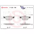 Jeu de 4 plaquettes de frein avant BREMBO P 23 116 - Visuel 2