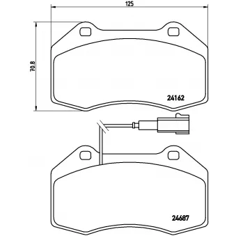 Jeu de 4 plaquettes de frein avant BREMBO P 23 117X