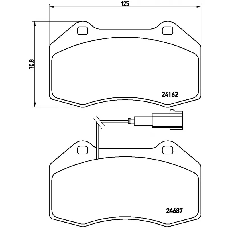 Jeu de 4 plaquettes de frein avant BREMBO P 23 117X