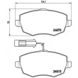 Jeu de 4 plaquettes de frein avant BREMBO P 23 127 - Visuel 2