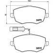 Jeu de 4 plaquettes de frein avant BREMBO P 23 128 - Visuel 2