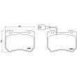 Jeu de 4 plaquettes de frein avant BREMBO P 23 129 - Visuel 2