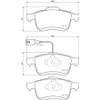 Jeu de 4 plaquettes de frein avant BREMBO P 23 130 - Visuel 2
