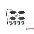 Jeu de 4 plaquettes de frein arrière BREMBO P 23 131 - Visuel 1
