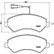 Jeu de 4 plaquettes de frein avant BREMBO P 23 136 - Visuel 2