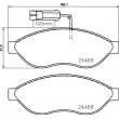 Jeu de 4 plaquettes de frein avant BREMBO P 23 144 - Visuel 2