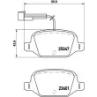 Jeu de 4 plaquettes de frein arrière BREMBO P 23 146 - Visuel 2