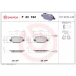 Jeu de 4 plaquettes de frein arrière BREMBO P 23 152 - Visuel 2