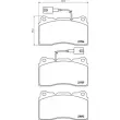 Jeu de 4 plaquettes de frein avant BREMBO P 23 154 - Visuel 2