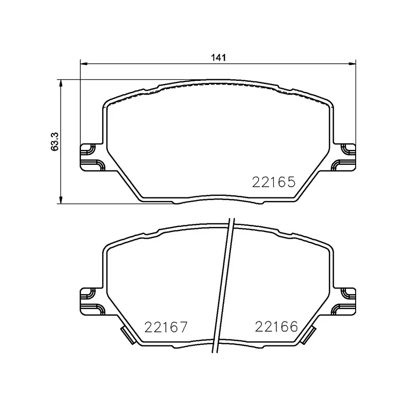 Jeu de 4 plaquettes de frein avant BREMBO P 23 164X