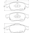Jeu de 4 plaquettes de frein avant BREMBO P 23 165 - Visuel 2