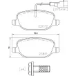 Jeu de 4 plaquettes de frein arrière BREMBO P 23 166 - Visuel 2