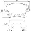 Jeu de 4 plaquettes de frein arrière BREMBO P 23 175 - Visuel 2