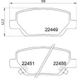Jeu de 4 plaquettes de frein arrière BREMBO P 23 179 - Visuel 2