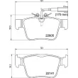 Jeu de 4 plaquettes de frein arrière BREMBO P 23 180 - Visuel 2