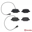 Jeu de 4 plaquettes de frein arrière BREMBO P 23 181 - Visuel 1